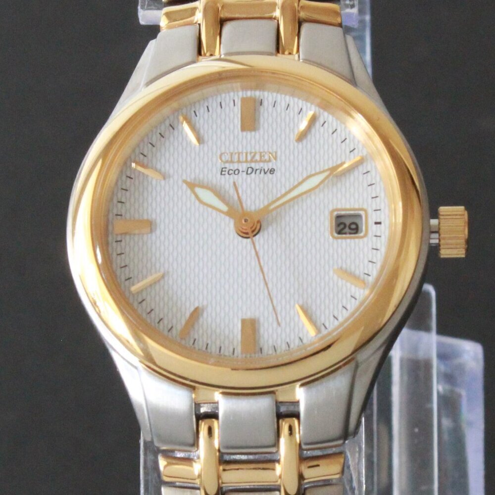 Eco Drive Women's Silhouette Calendar Two Tone 25mm - Picture 9 of 12